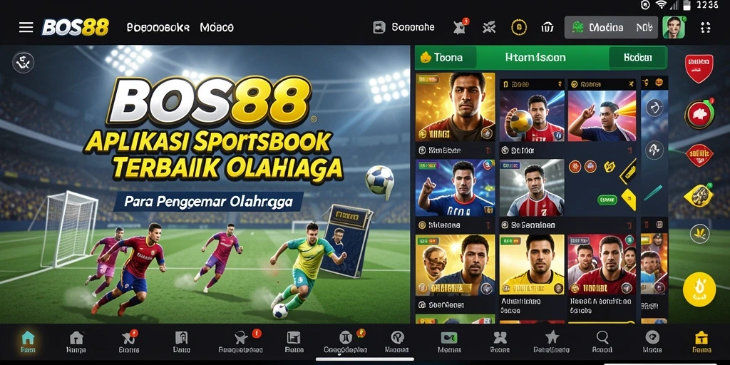 Screenshot utama BOS88 menampilkan gameplay taruhan olahraga yang seru.