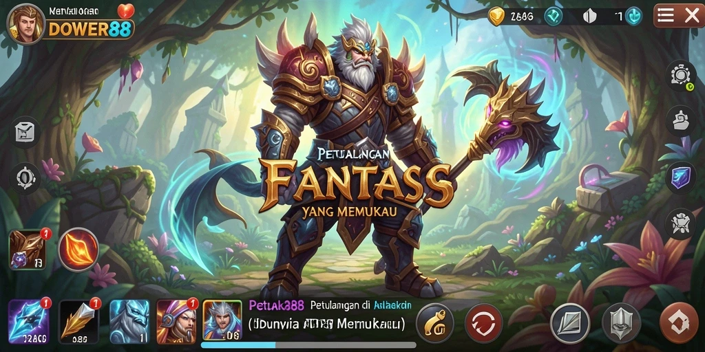 Tangkapan layar gameplay DOWER88 menampilkan aksi pertarungan yang intens dan grafik menawan.