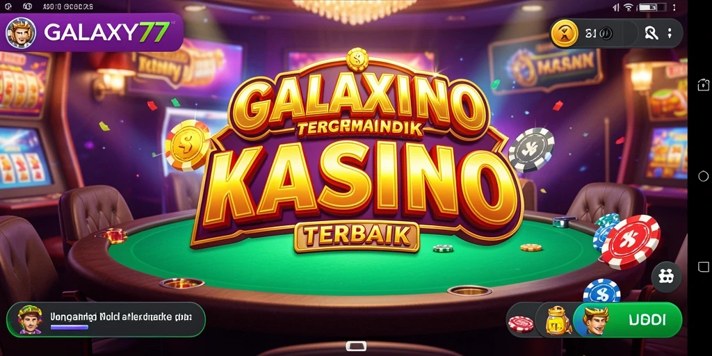 Tampilan gameplay GALAXY77 yang memikat saat bermain kasino.