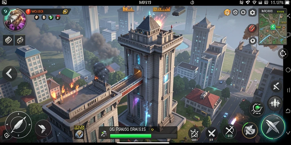 Tampilan menara dan musuh dalam permainan Tower Defense MPO303.