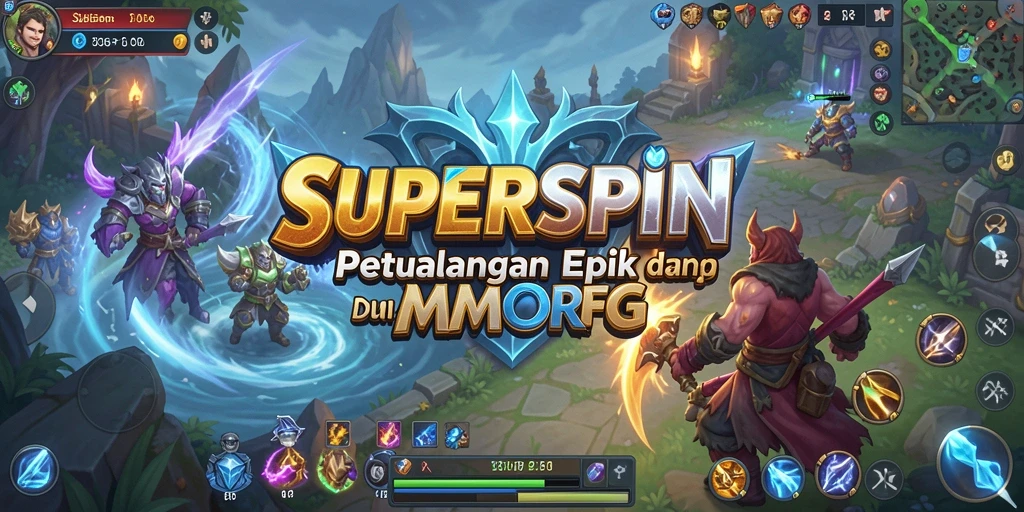 Tangkapan layar gameplay epik di dunia MMORPG.